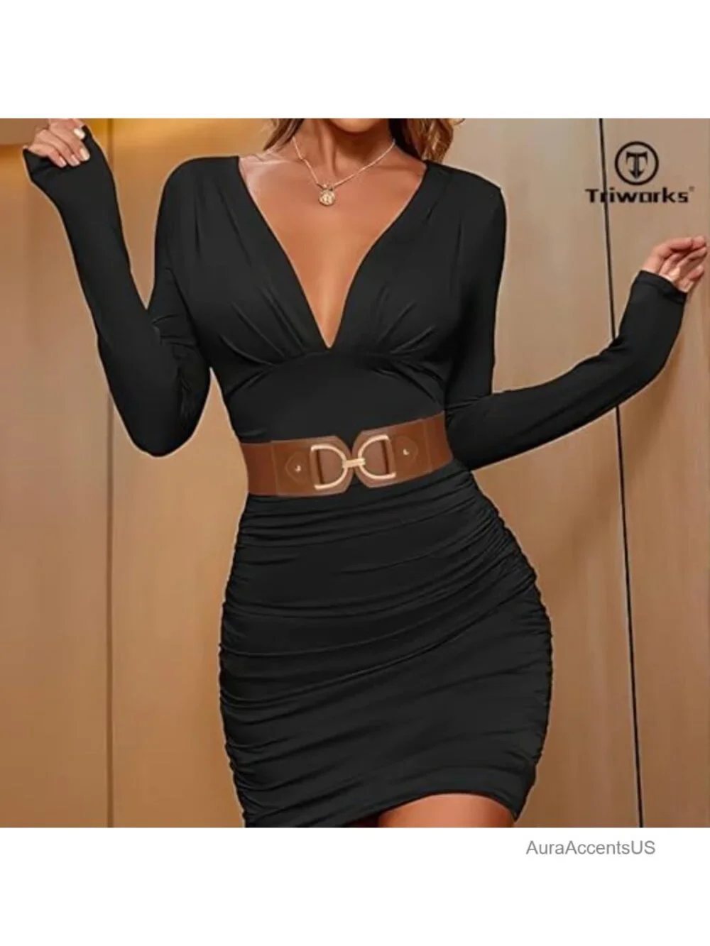 Wide Elastic Waist Belt Stretchy Dress Belt